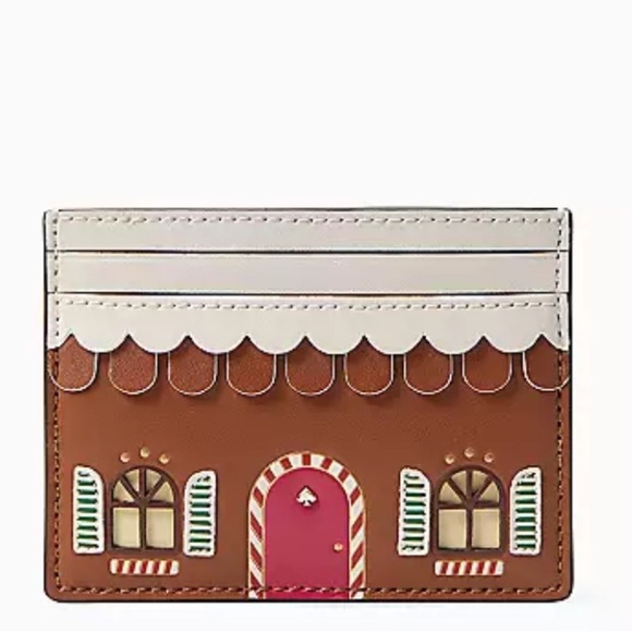🆕kate spade♠️Warm Gingerbread House Holiday Card Case NWT Fun & Festive NWT 🎄 - Picture 4 of 7